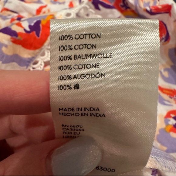 Maeve by Anthropologie Cottagecore Floral Peplum Blouse with Tassels - Picture 14 of 15